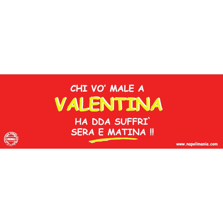 Targa divertente "Chi vò male a Tummasino..." | Napolimania