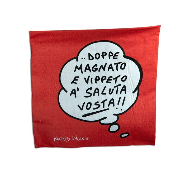 Tovaglioli di carta rossi|confezione da 20 | Napolimania