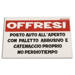 Idee regalo divertenti - magnetino Offresi posto auto | Napolimania
