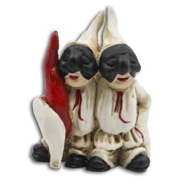 Souvenir Napoli - Pulcinella con coppia di corni piccoli | Napolimania
