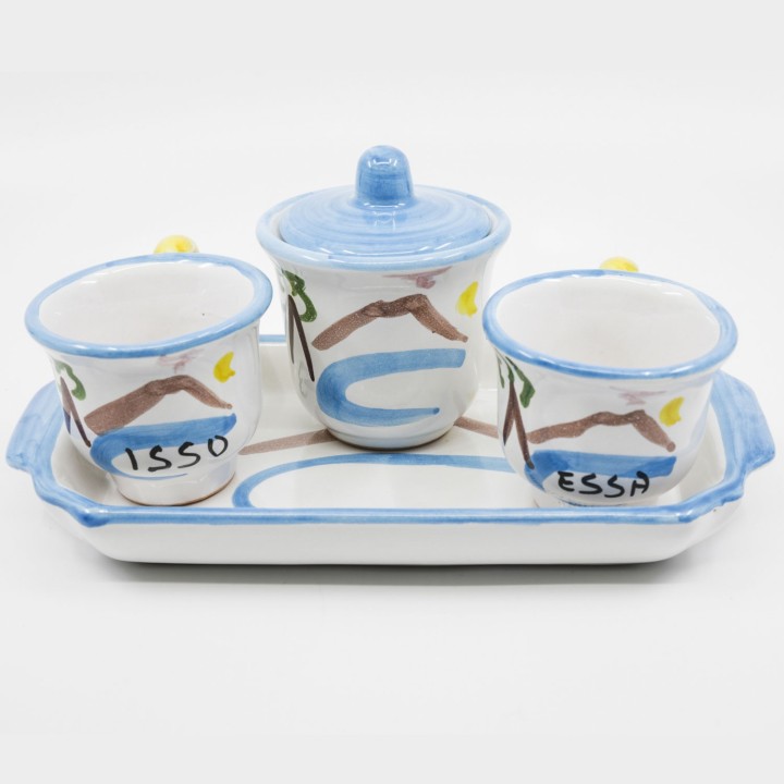 Souvenir Napoli, servizio da caffè in ceramica | Napolimania