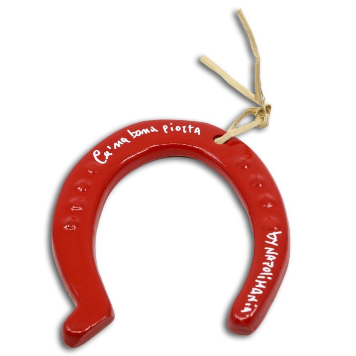 Souvenir Napoli, ferro di cavallo rosso, Cianfa Rossa,  | Napolimania