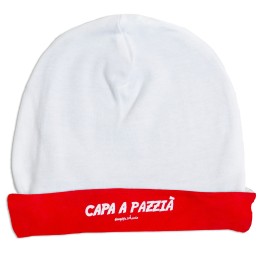 cappellino rosso neonato con scritta napoletano