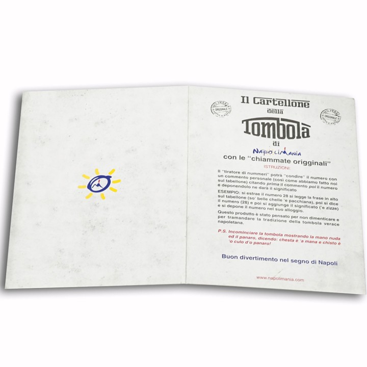 Souvenir Napoli - Cartellone tombola | Napolimania