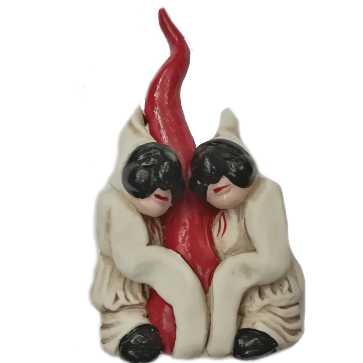 Souvenir Napoli - Pulcinella a coppia con corn piccolo | Napolimania