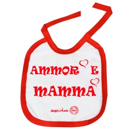 BAVETTA IN COTONE SCRITTA IN NAPOLETANO MAMMA