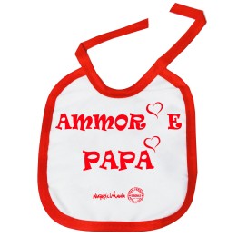 BAVETTA IN CONTONE SCRITTA IN NAPOLETANO PAPA'