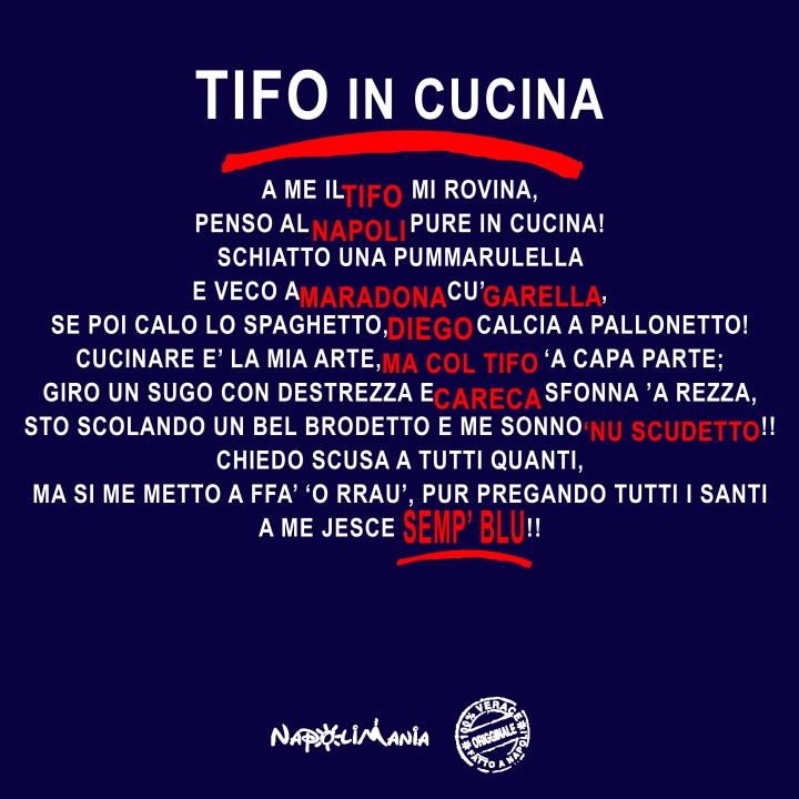 Grembiule da cucina divertente - Tifo in cucina | Napolimania