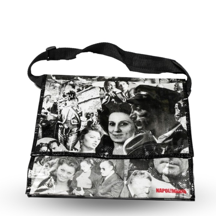 Souvenir Napoli - Borsa con visi celebrità di Napoli | Napolimania