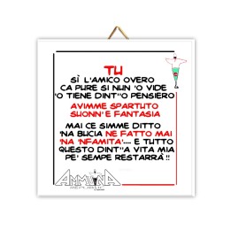 Souvenir Napoli - mattonella Amico vero | Napolimania