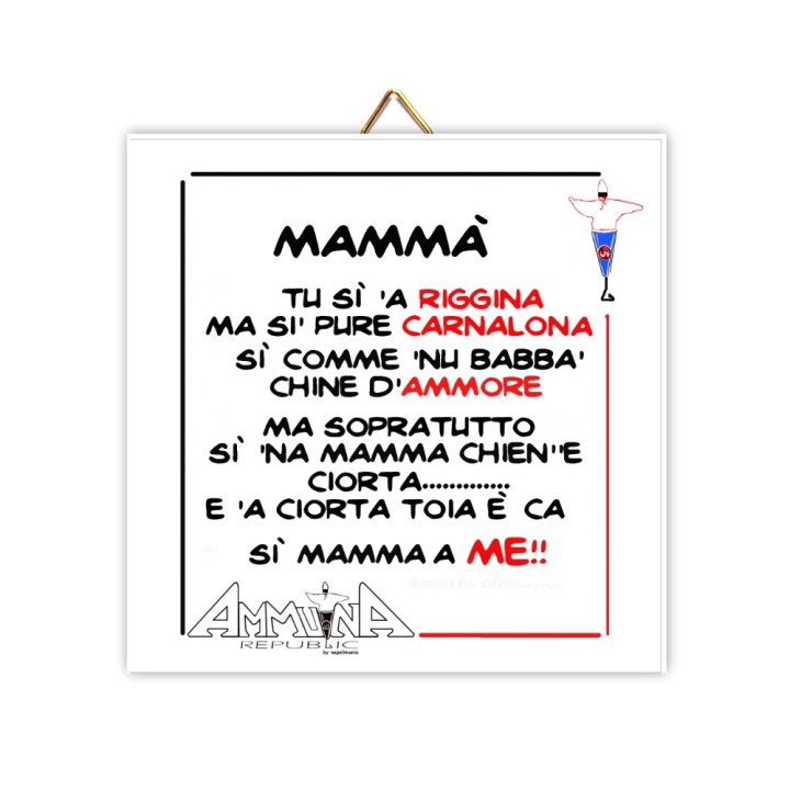 Souvenir Napoli - mattonella Mammà | Napolimania