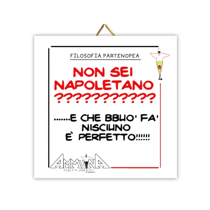 Souvenir Napoli - mattonella Filosofia partenopea | Napolimania
