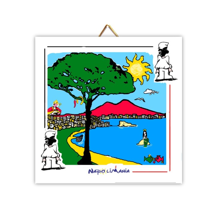 Souvenir Napoli - mattonella Panorama di Napoli | Napolimania