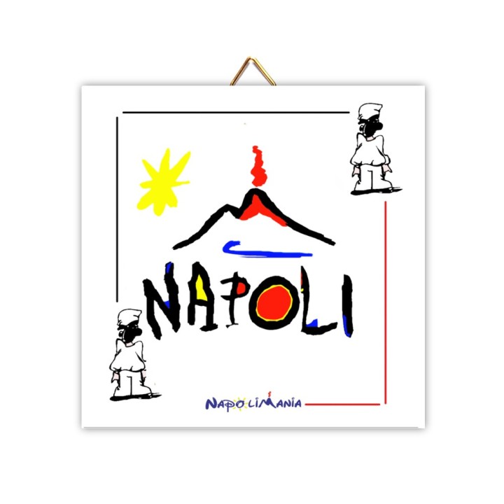Souvenir Napoli - mattonella Vesuvio | Napolimania