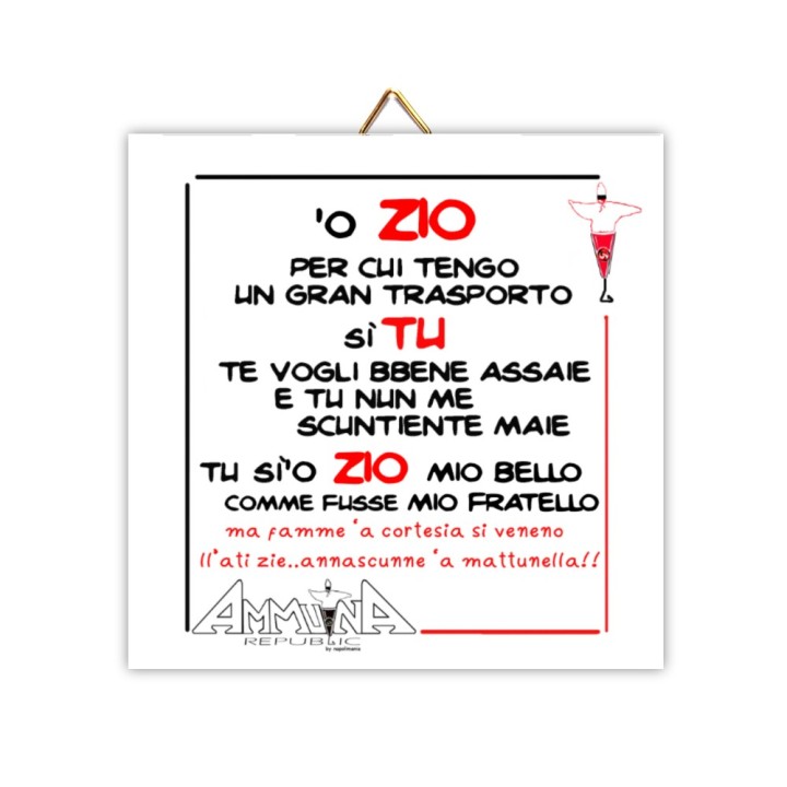 Souvenir Napoli - mattonella 'A Zia | Napolimania