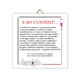 Souvenir Napoli - mattonella E so' cuntent' | Napolimania