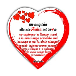 Targa divertente a cuore - Amica | Napolimania