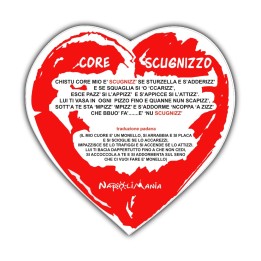 Targa divertente a cuore - Core Scugnizzo | Napolimania