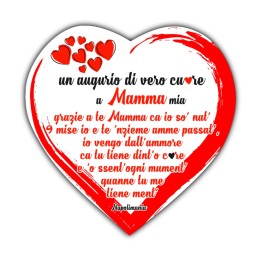 Targa divertente a cuore - Mamma | Napolimania