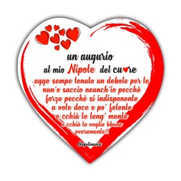 Targa divertente a cuore - Mio Nipote | Napolimania