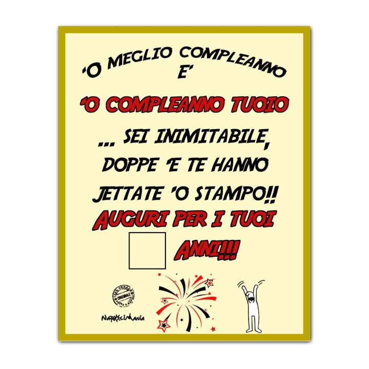Articoli da regalo divertenti - Targa Meglio Compleanno | Napolimania