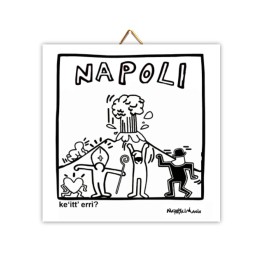Mattonella vesuvio haring la street art napoletana by napolimani