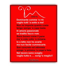 Targa divertente - Oroscopo - Ariete | Napolimania