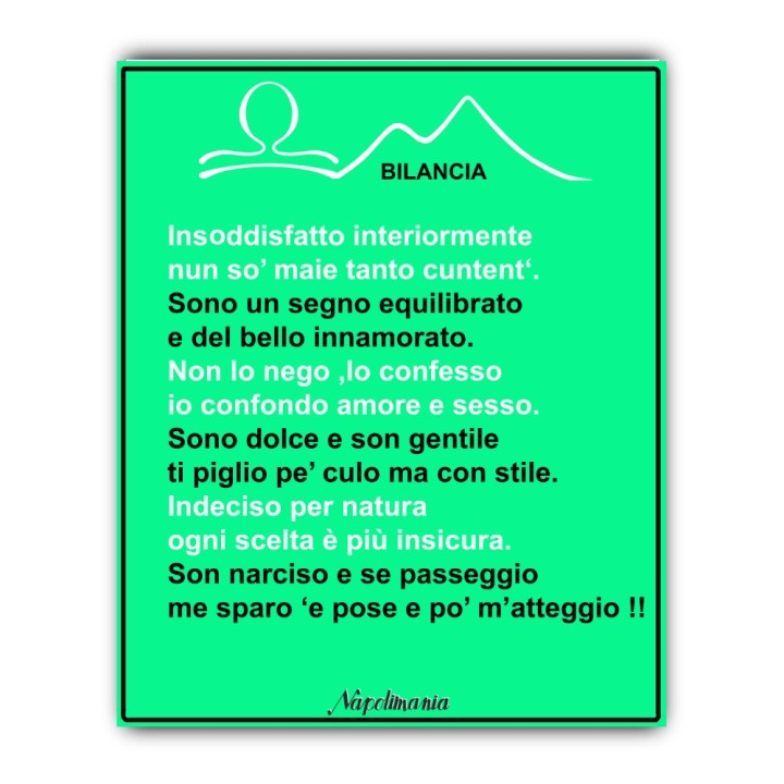 Segno zodiacale bilancia targa in plex regalo e gadget