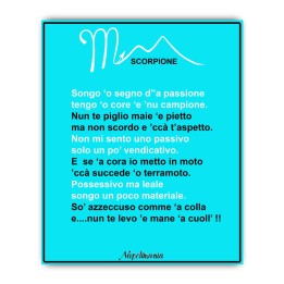 Targa divertente - Oroscopo - Scorpione | Napolimania