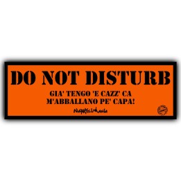 Articoli da regalo divertenti - Targa Do Not Disturb | Napolimania