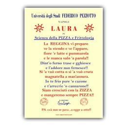 Targa divertente - Laurea Pizzeria | Napolimania