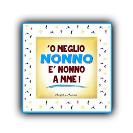 Souvenir Napoli - mattonella famiglia Nonno dedicata al nonno