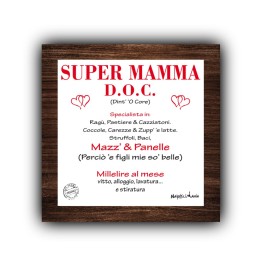 Articoli da regalo divertenti - mattonella Super mamma | Napolimania