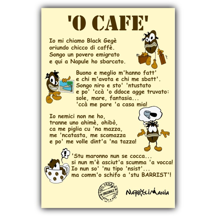 Targa divertente - Laurea 'o Cafè | Napolimania