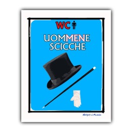 Targa divertente - WC Uomo | Napolimania