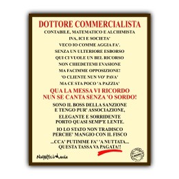 Articoli da regalo divertenti - Targa Commercialista | Napolimania