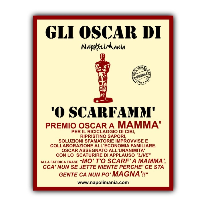 Articoli da regalo divertenti - Targa Oscarfamm| Napolimania