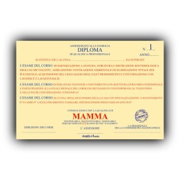 Targa divertente - Diploma Mamma | Napolimania