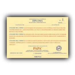 Targa divertente - Diploma Papà | Napolimania