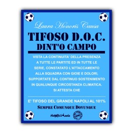 Articoli da regalo divertenti - Targa Tifoso Doc | Napolimania