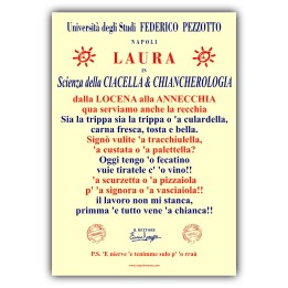 Targa divertente - Laurea Chianchiere | Napolimania