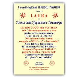 Targa divertente - Laurea Pasticceria | Napolimania