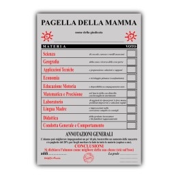 Targa divertente - Pagella Mamma | Napolimania