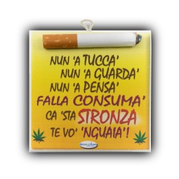 Targa divertente - Sigaretta piccola | Napolimania