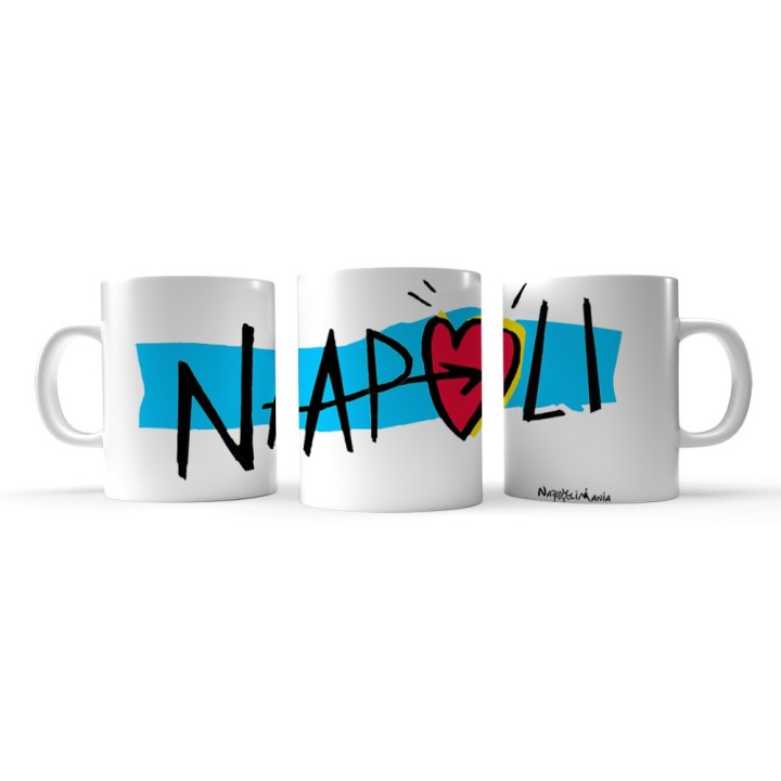 Tazza personalizzata Napoli azzurro, per chi è fan del cielo di questa città
