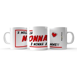 Tazza personalizzata nonna, da colazione con scritta simpatica