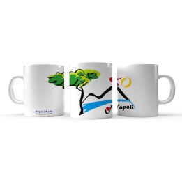 Tazza panorama disegno, personalizzata da colazione con panorama di Mapoli