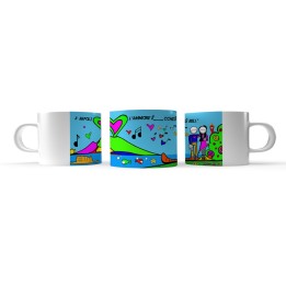 Tazzina panorama Britto, personalizzata da caffè con scritta simpatica