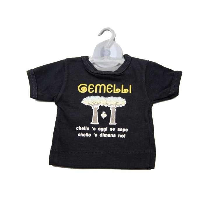 Souvenir Napoli - mini t-shirt divertente - oroscopo Gemelli | Napolimania