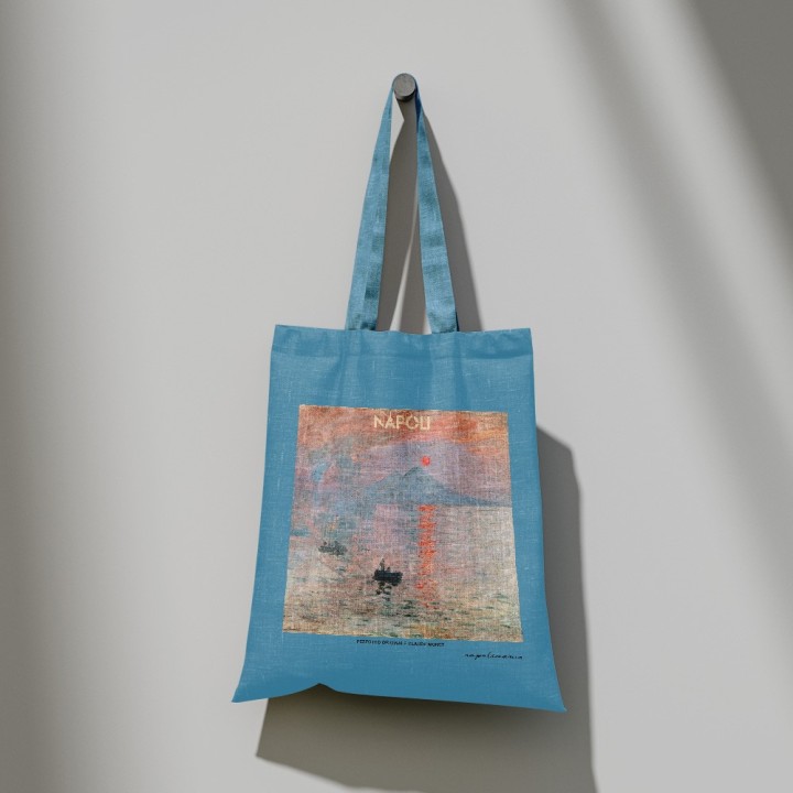 shopper con manico, grafica Monet divertente